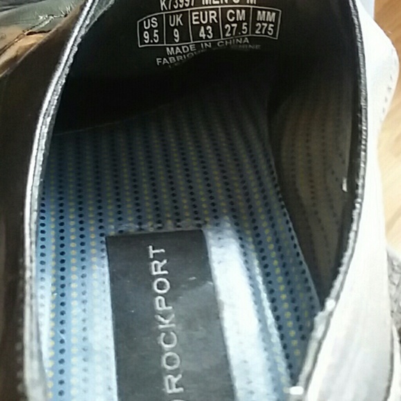 Men's black leather Rockport dress shoes - Picture 6 of 7